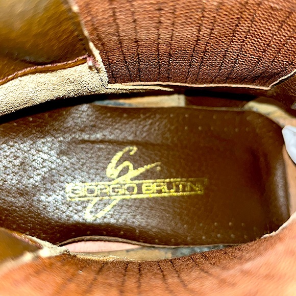 Giorgio Brutini Brown leather Cowboy boots sz 9 1/2 all leather ankle boots - Picture 7 of 13